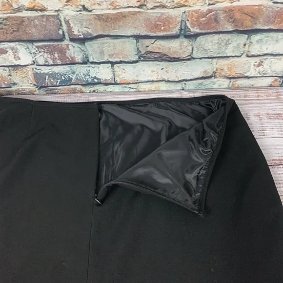 Larry Levine black stretch maxi skirt Sz 16 - Picture 5 of 11